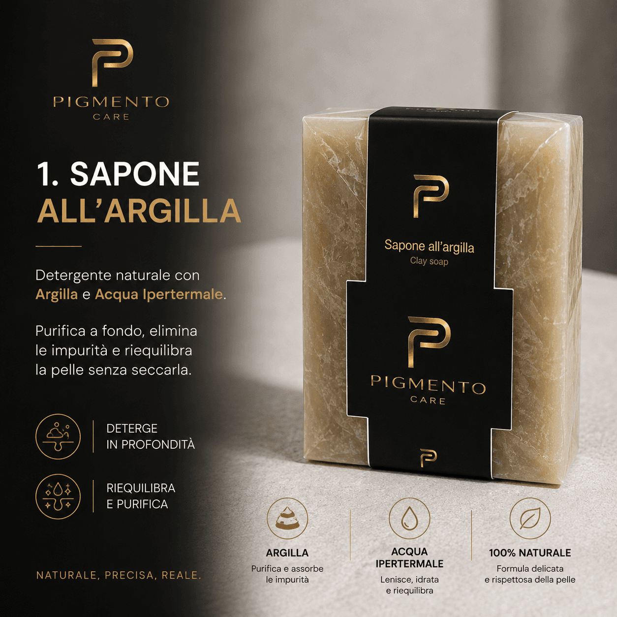 Sapone all’argilla · Pigmento Care