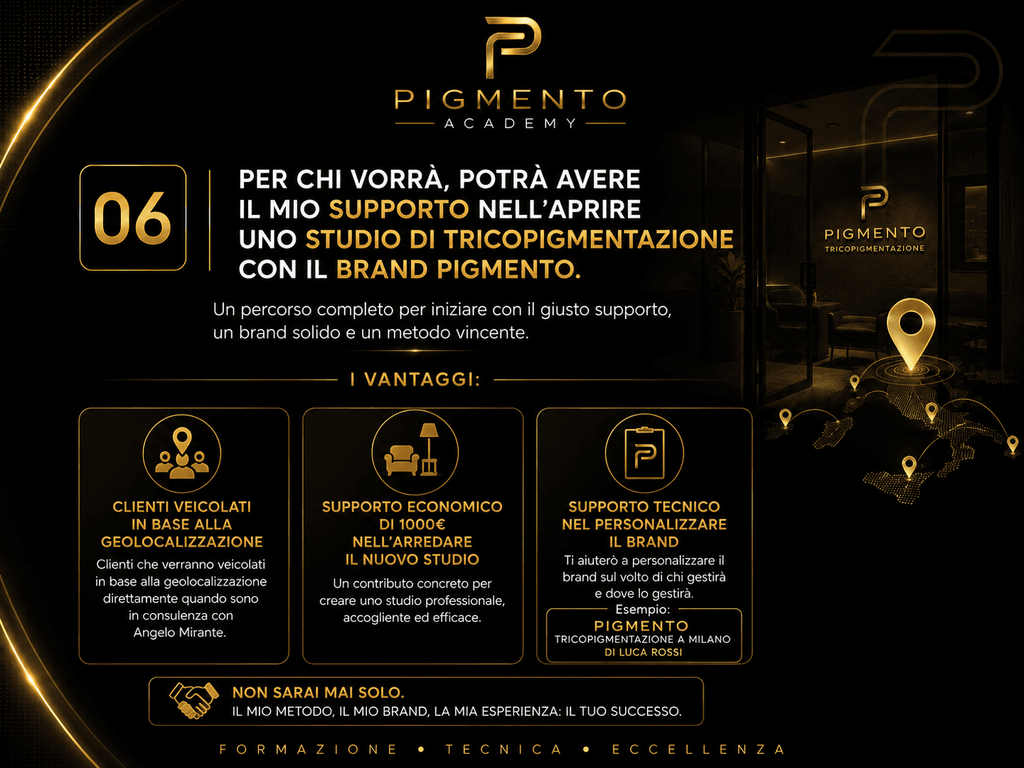 Il supporto per avviare uno studio Pigmento