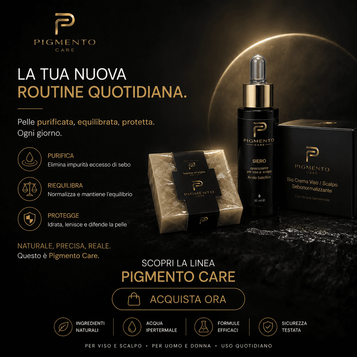 La linea originale Pigmento Care