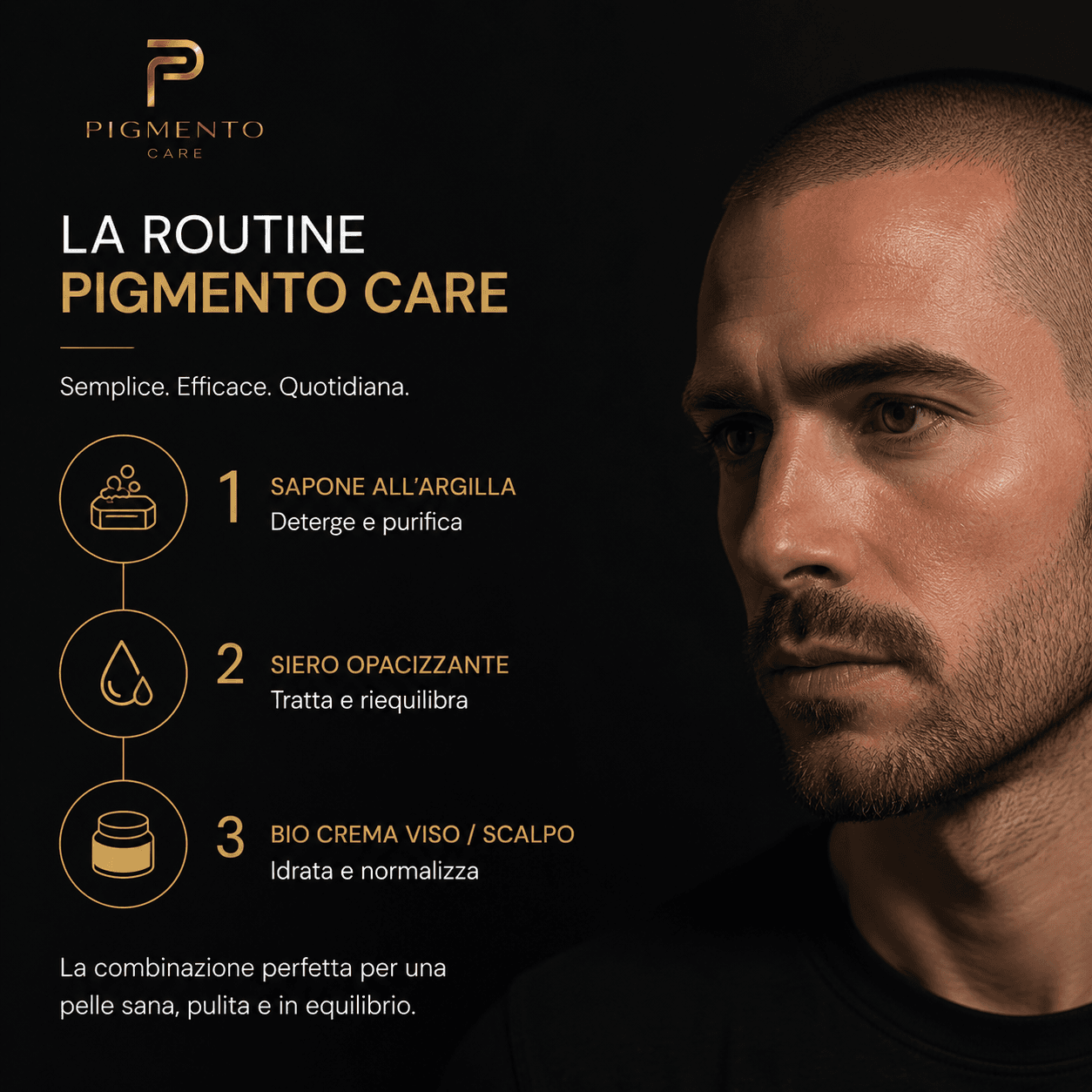 I tre passaggi della routine Pigmento Care